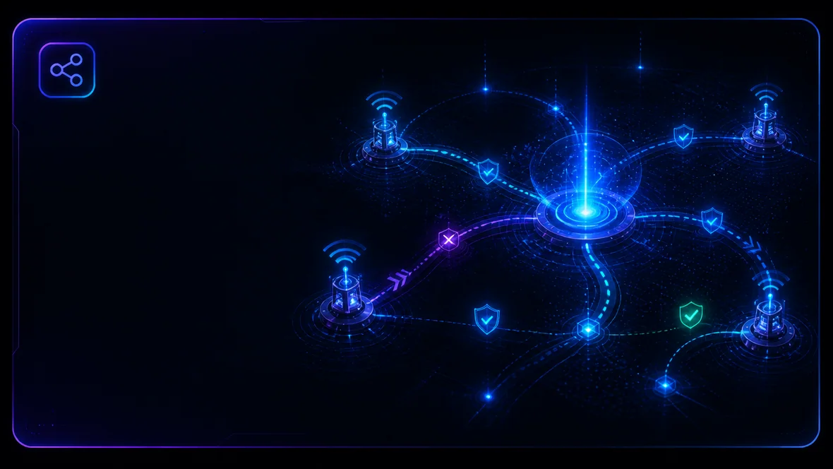 A resilient neon network routing between connected meeting nodes
